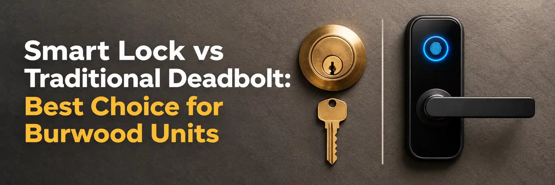 Smart lock and traditional deadbolt comparison for Burwood apartment units